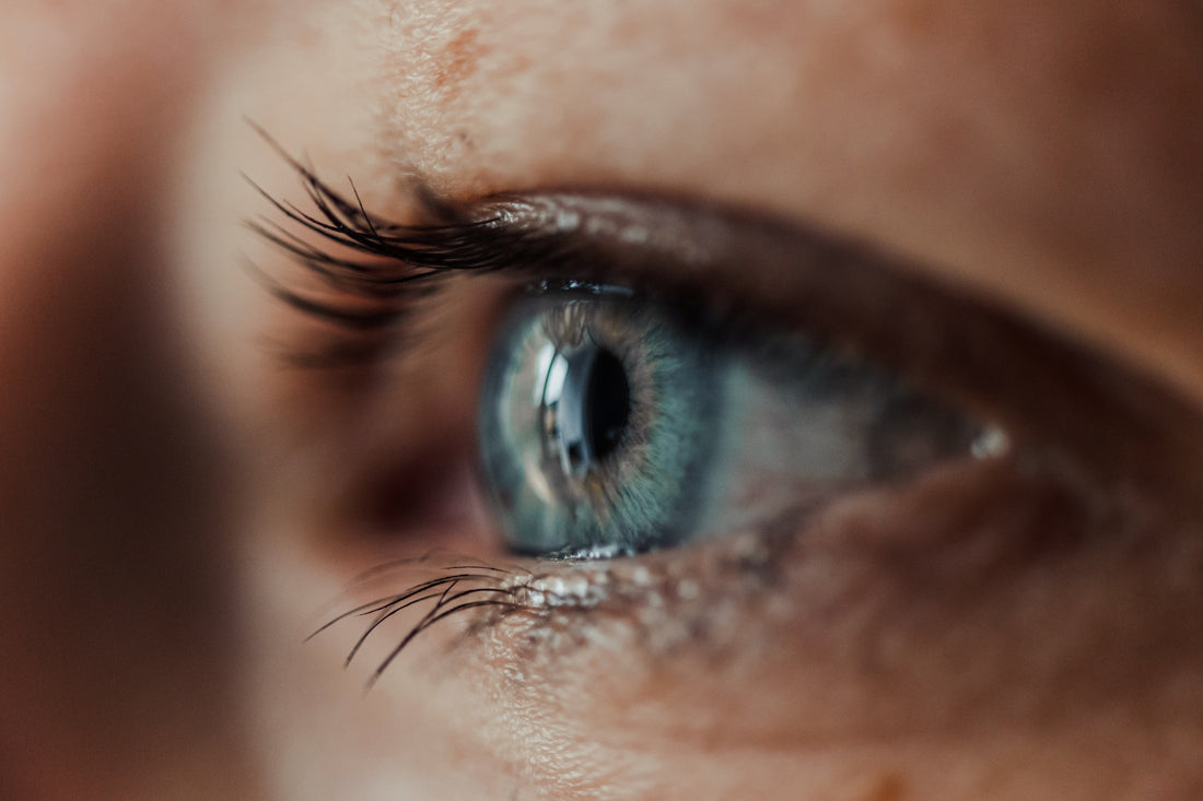 close up of a womans eye